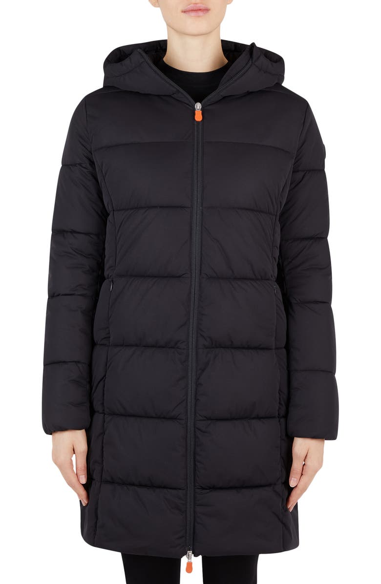 Save The Duck Water Repellent Hooded Puffer Coat, Main, color, 
