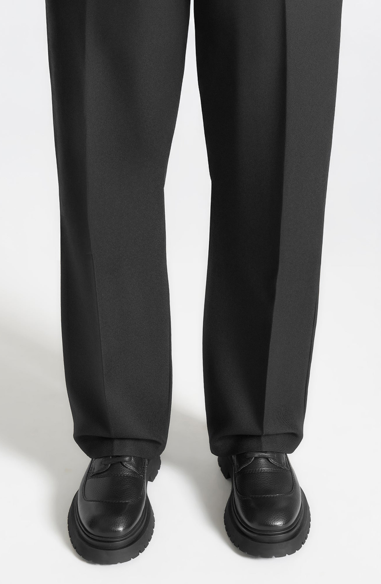 Manière De Voir Rennes Pebbled Leather Derby Shoe, Alternate, color, Black