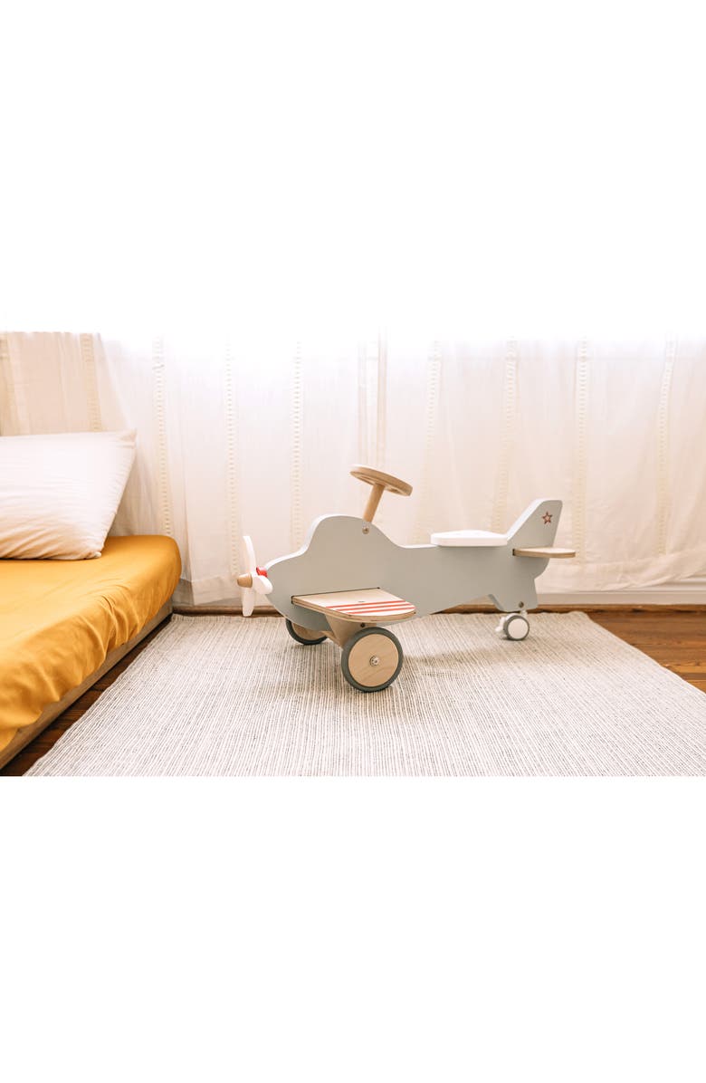 Wonder & Wise by Asweets Wood Airplane Rocker N Ride On, Alternate, color, 