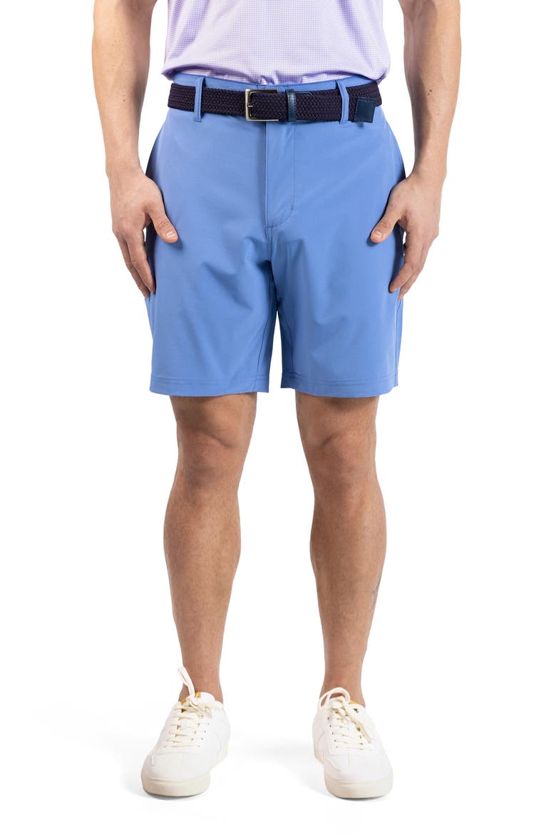 Solid Performance Shorts, Main, color, DENIM