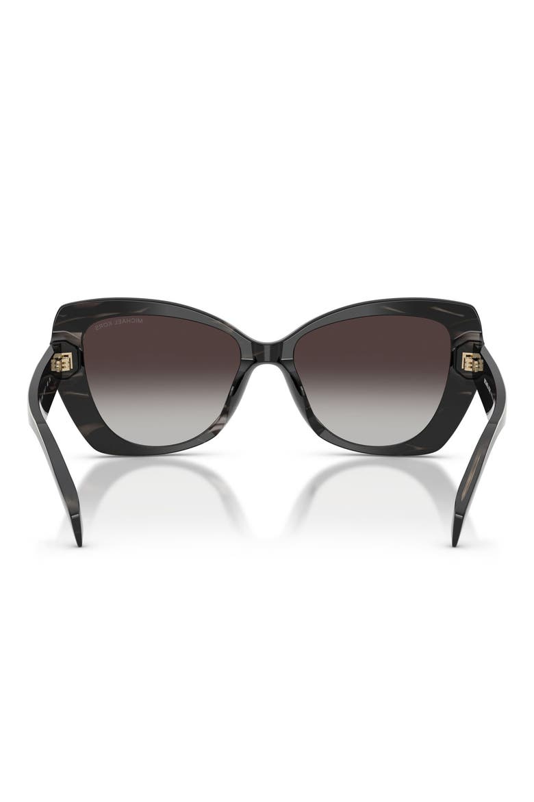 Atlanta 55mm Gradient Butterfly Sunglasses, Alternate, color, BLACK HORN / LIGHT GREY