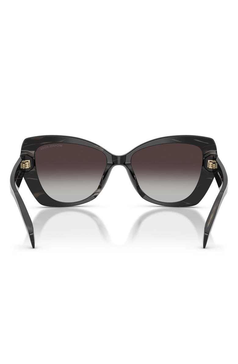 Michael Kors Atlanta 55mm Gradient Butterfly Sunglasses, Alternate, color, Black Horn / Light Grey