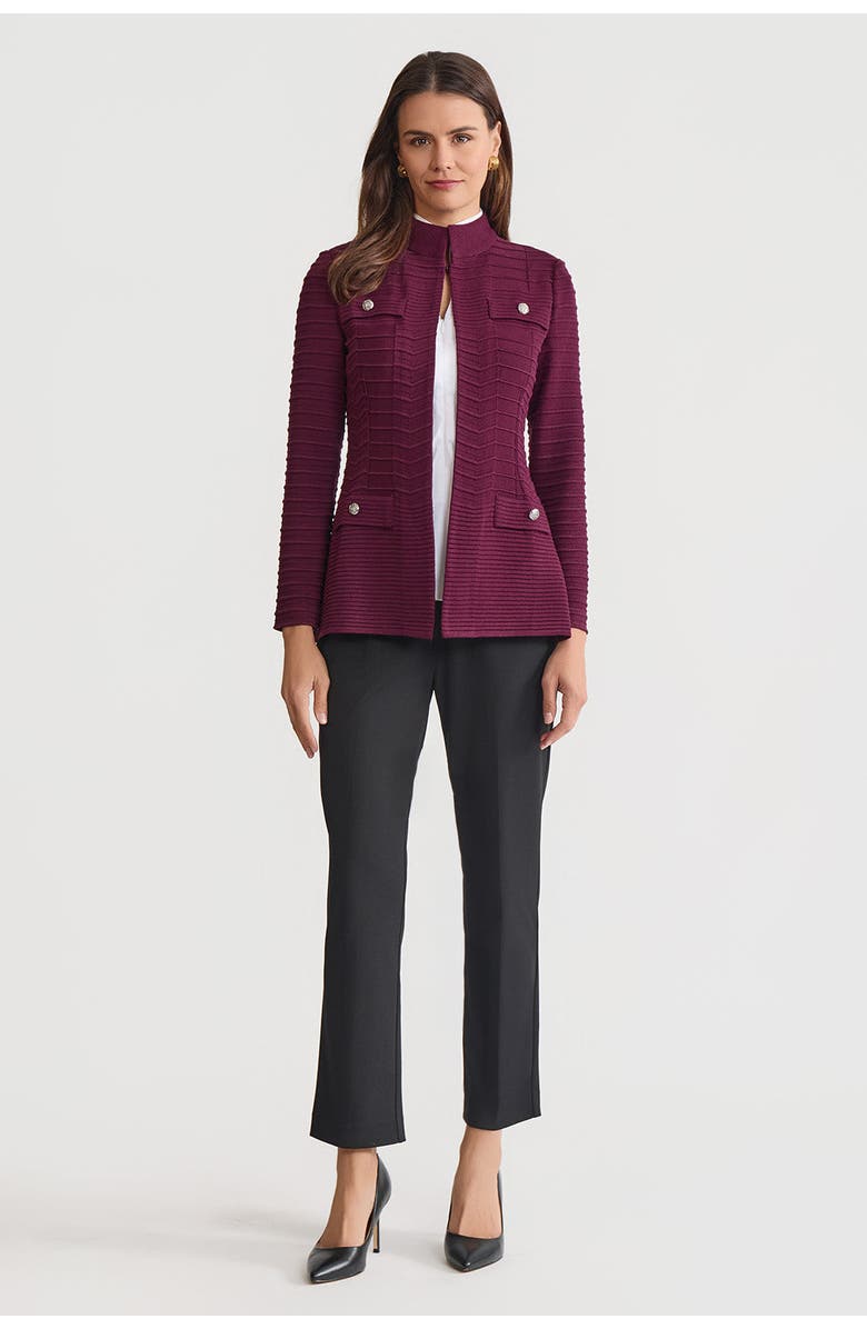 Ming Wang Tailored Tonal Ottoman Soft Knit Jacket, Alternate, color, 