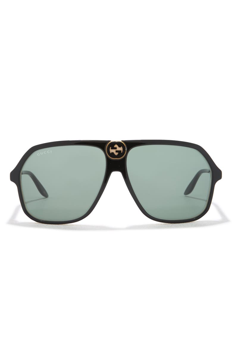 Gucci 62mm Aviator Sunglasses, Main, color,