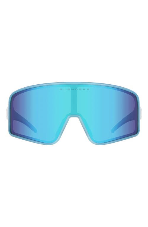Blenders Eyewear Eclipse 133mm Polarized Shield Sunglasses In Blue