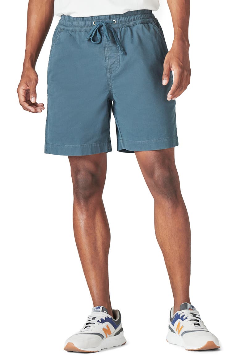 Stretch Cotton Blend Shorts, Main, color, DARK SLATE