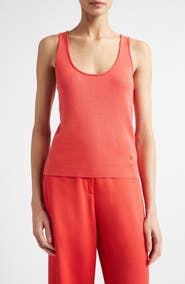 ST. JOHN Silk & Cotton Sweater Tank
