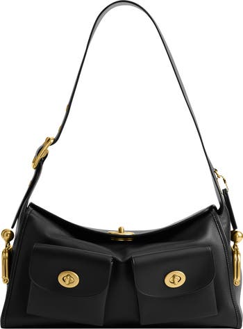 COACH Turnlock Haversack Leather Shoulder Bag | Nordstrom