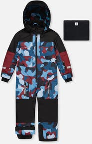 Deux par Deux Teknik Camouflage Fleece Lined & Reinforced Knees One Piece Snowsuit