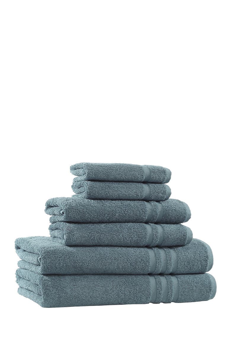 Linum Home Textiles Denzi 6-Piece Towel Set - Denzi Blue, Alternate, color, Denzi Blue