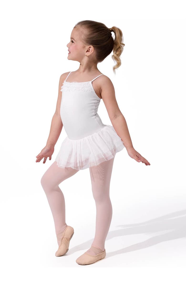 CAPEZIO Ruffle Yoke Tutu Dress, Alternate, color, White