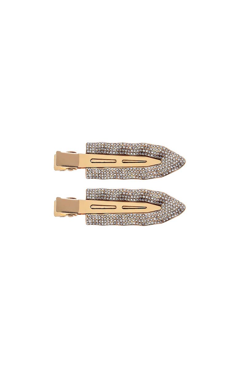 BY ADINA EDEN Pave Rhinestone Creaseless Clip Set, Main, color, Gold