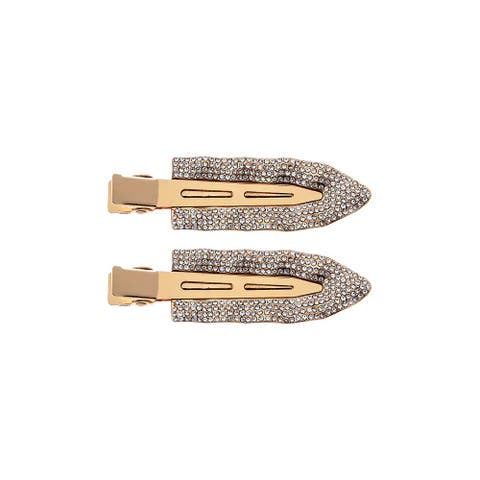 Pave Rhinestone Creaseless Clip Set
