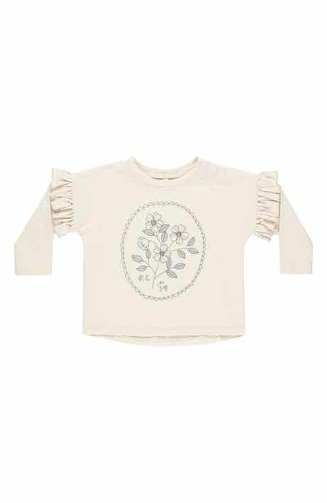 Rylee + Cru Kids' Ruffled Cotton Graphic T-Shirt