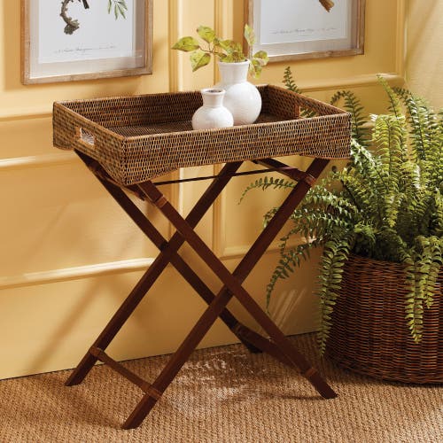 Napa Home & Garden Burma Rattan Butler Tray Table In Brown