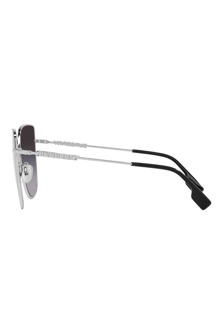 Alexis 61mm Gradient Irregular Sunglasses, Alternate, color, GREY FLASH