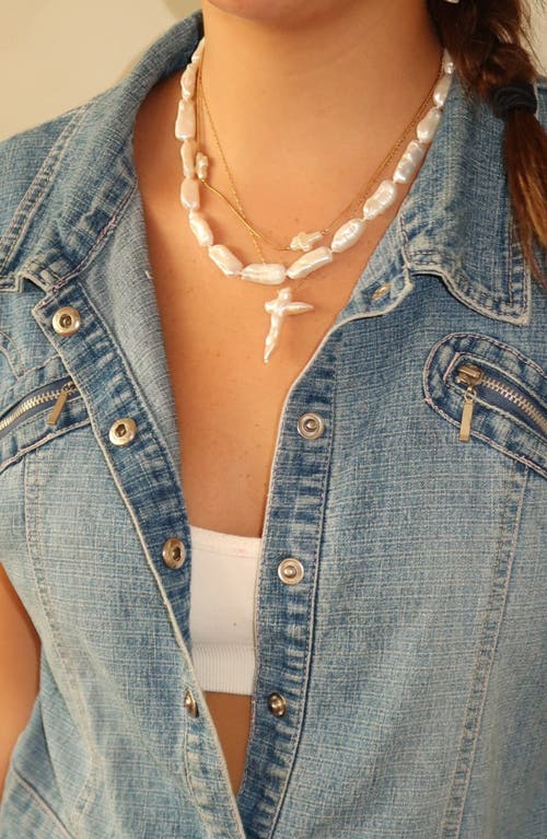 Joiana Jewelry Cross Chain Necklace In Gold