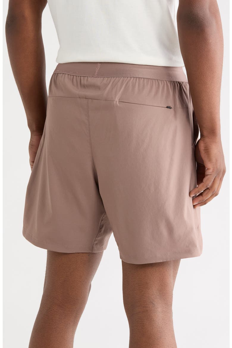 AC Lined 7-Inch Shorts, Alternate, color, BROWN