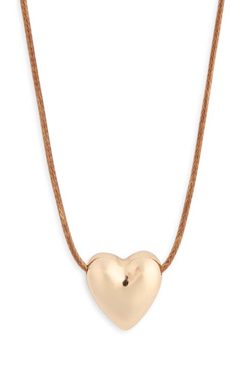 Heart Pendant Cord Necklace