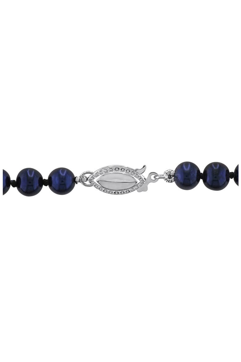 Cultured Black Pearl Necklace, 5–5.5mm, Alternate, color, BLACK