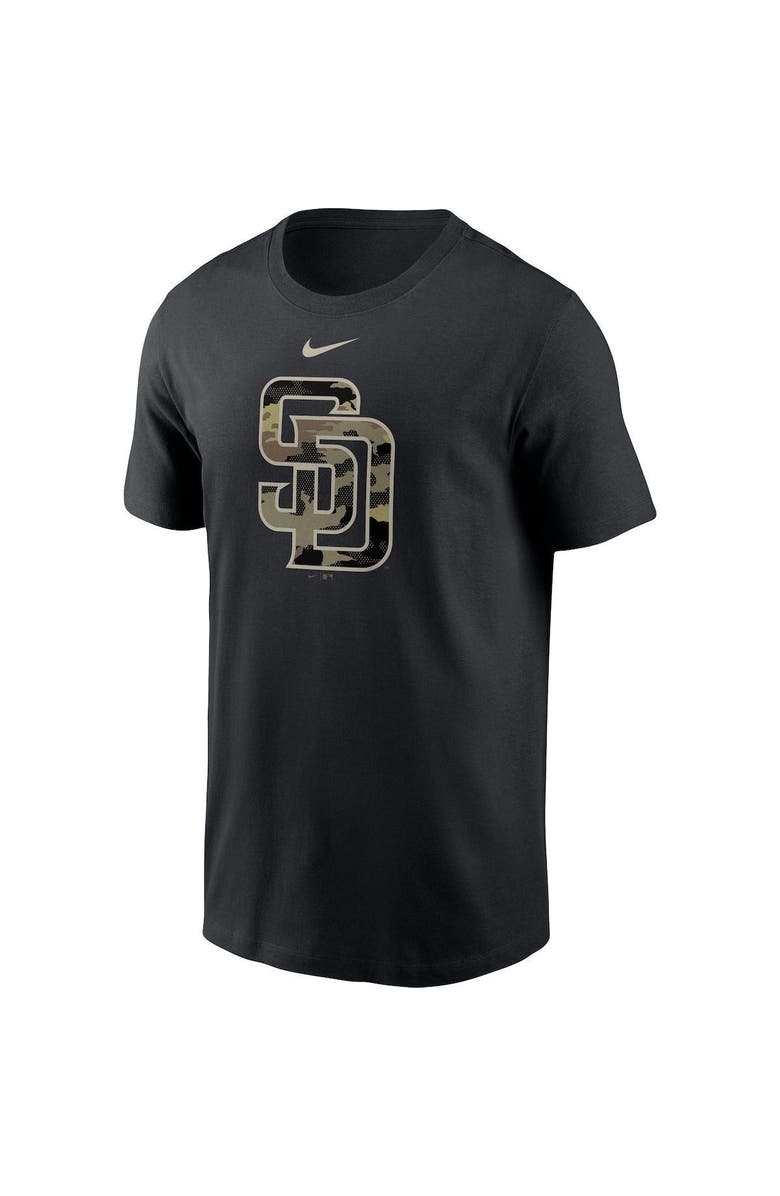 Nike Men's Nike Black San Diego Padres Team Camo Logo T-Shirt, Alternate, color, 