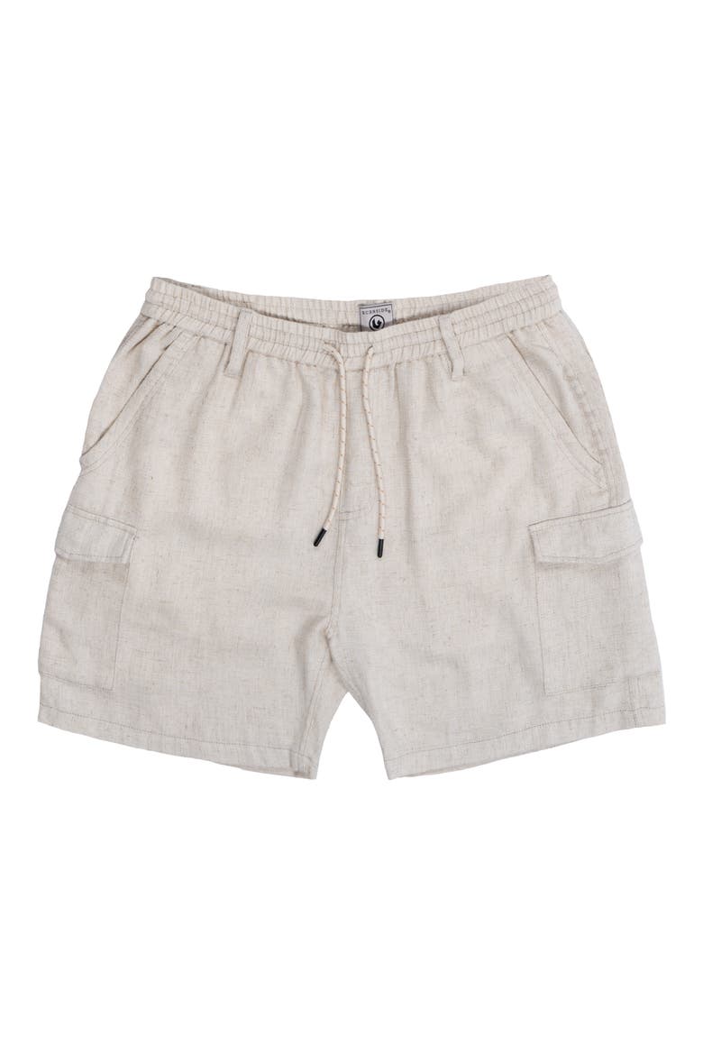 Cotton & Linen Blend Cargo Shorts, Main, color, NATURAL