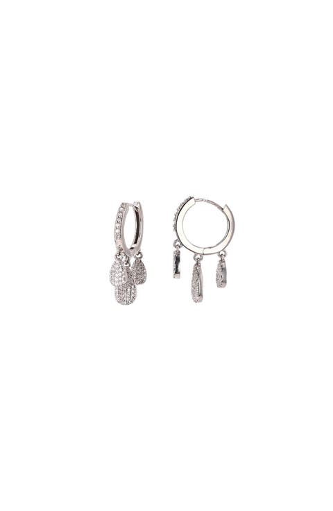 Diamond 3 Shaker Hoop Earring