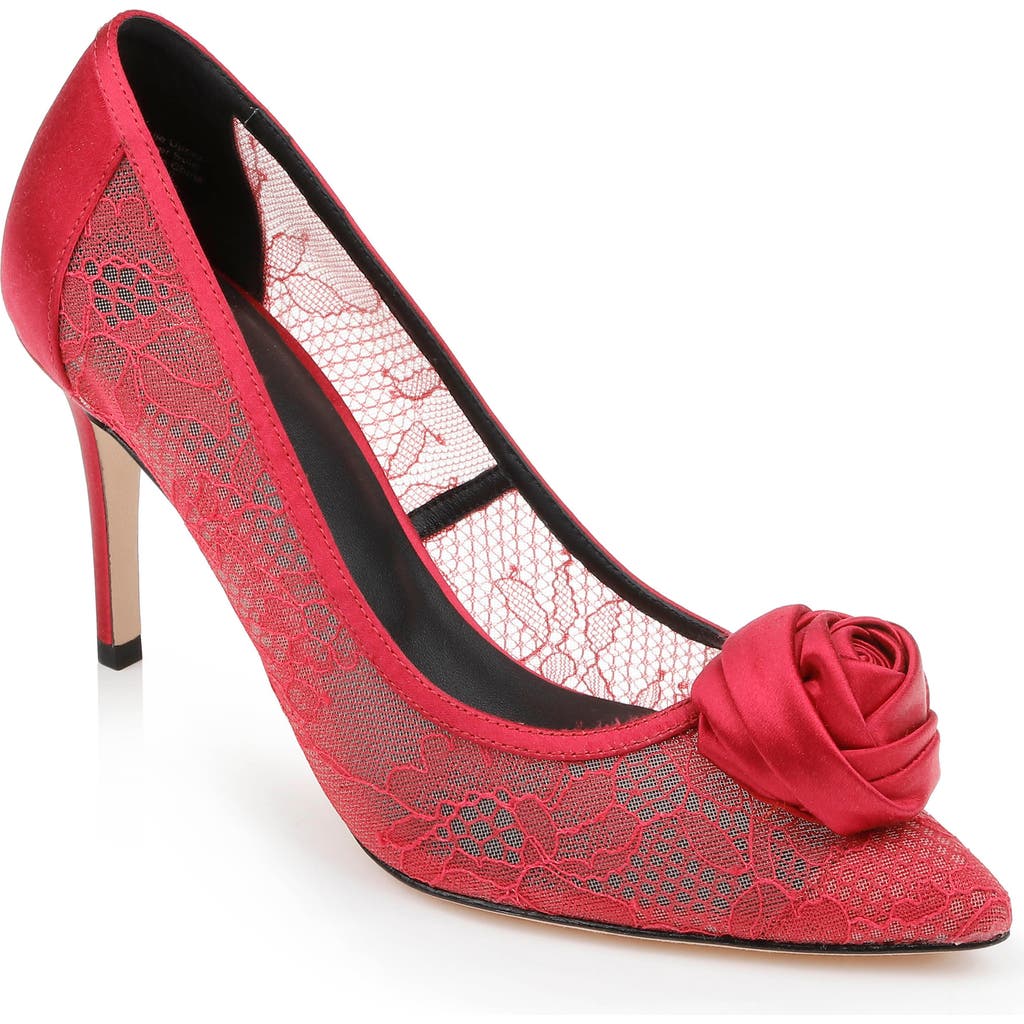 L'agence Fosette Pointed Toe Pump In Red