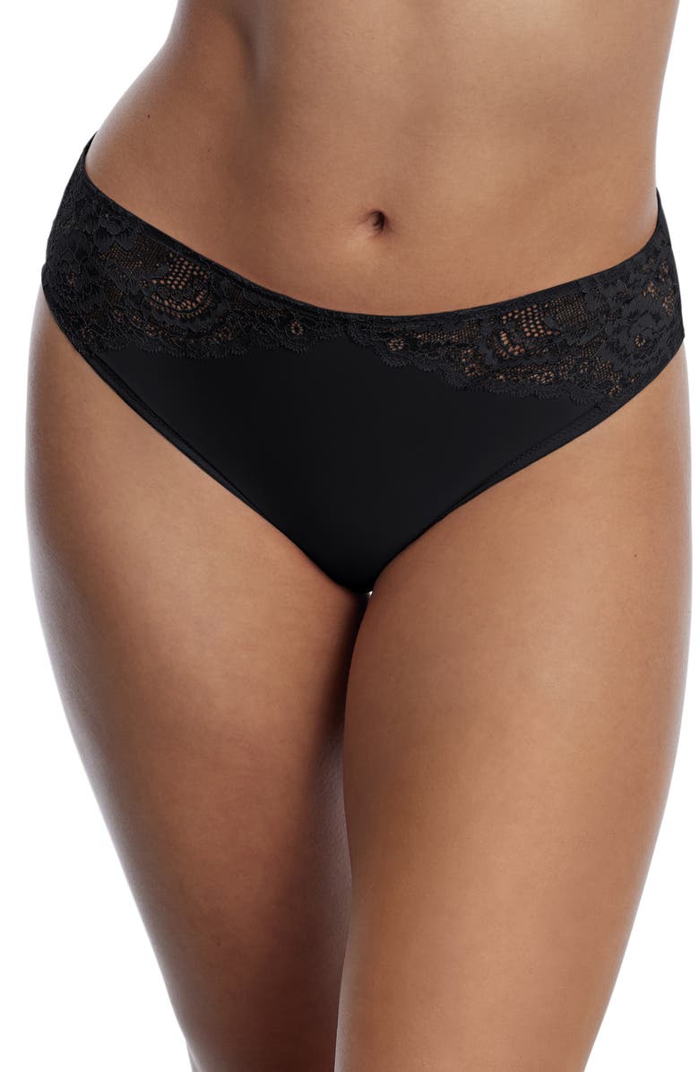 Skarlett Blue Minx Lace Trim Jersey Bikini, Main, color, 