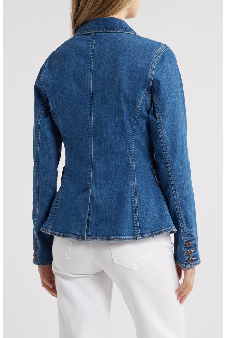 Patch Pocket Denim Blazer, Alternate, color, MEDIUM WASH