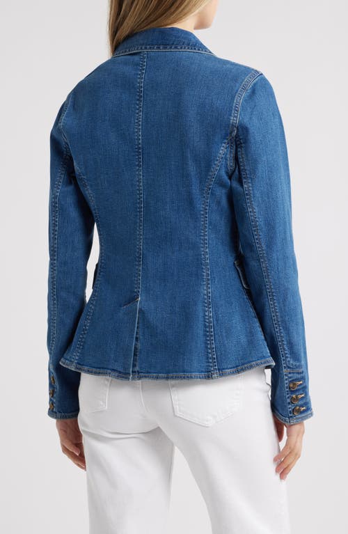 Shop Caslonr Caslon(r) Patch Pocket Denim Blazer In Medium Wash