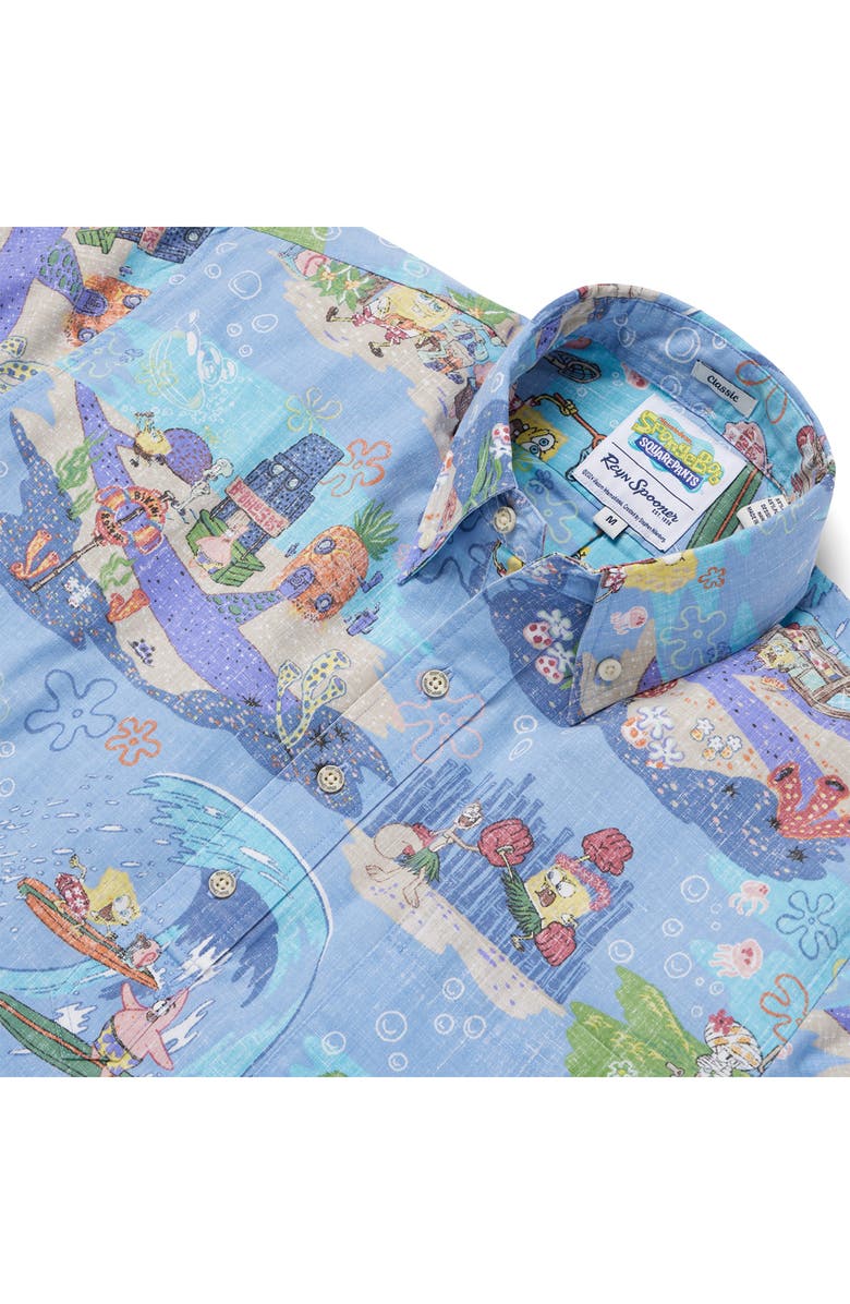 Reyn Spooner Spongebob Aloha Classic Fit Short Sleeve Button-Down Pullover Shirt, Alternate, color,