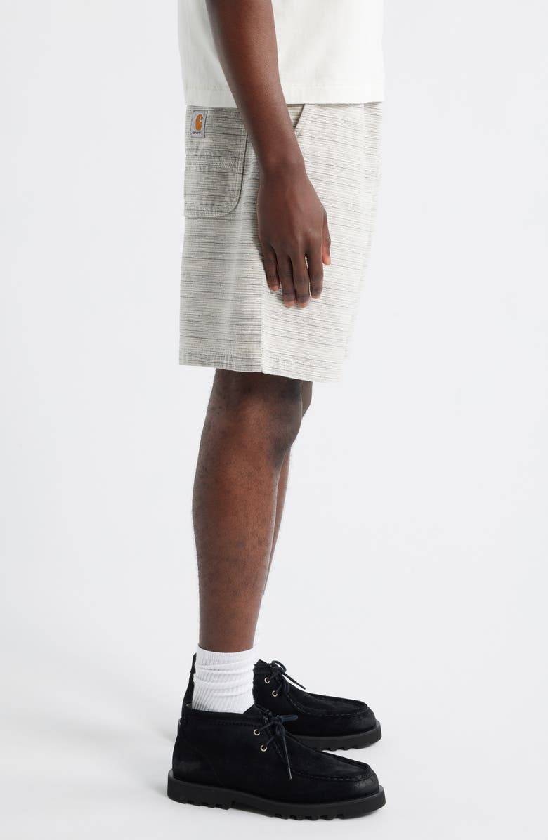 Carhartt Work In Progress Gellar Cotton Jacquard Shorts, Alternate, color, Gellar Stripe Wax