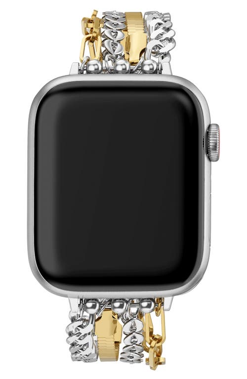 The Posh Tech Leo Mixed Chain Stainless Steel Apple Watch® Bracelet Watchband In Silver/gold