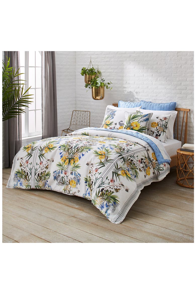 Royal Palm Comforter & Sham Set, Main, color, WHITE