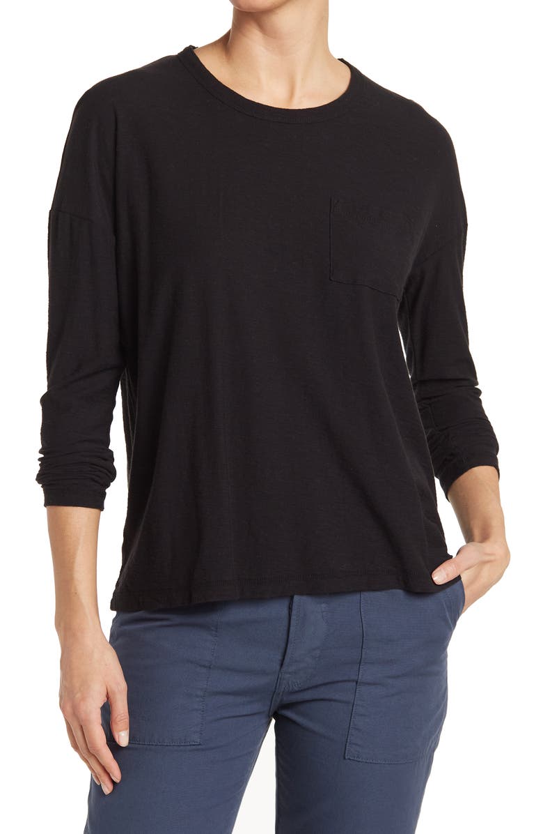 James Perse Long Sleeve Pocket Tee, Main, color,