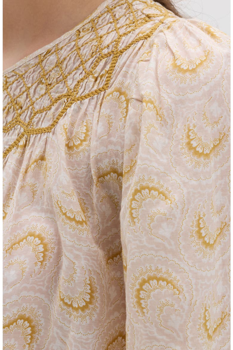 Embroidered Yoke Blouse, Alternate, color, YELLOW/ MULTI