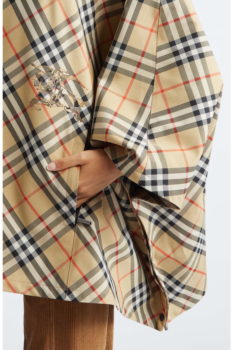 Bias Check Hooded Poncho, Alternate, color, SAND