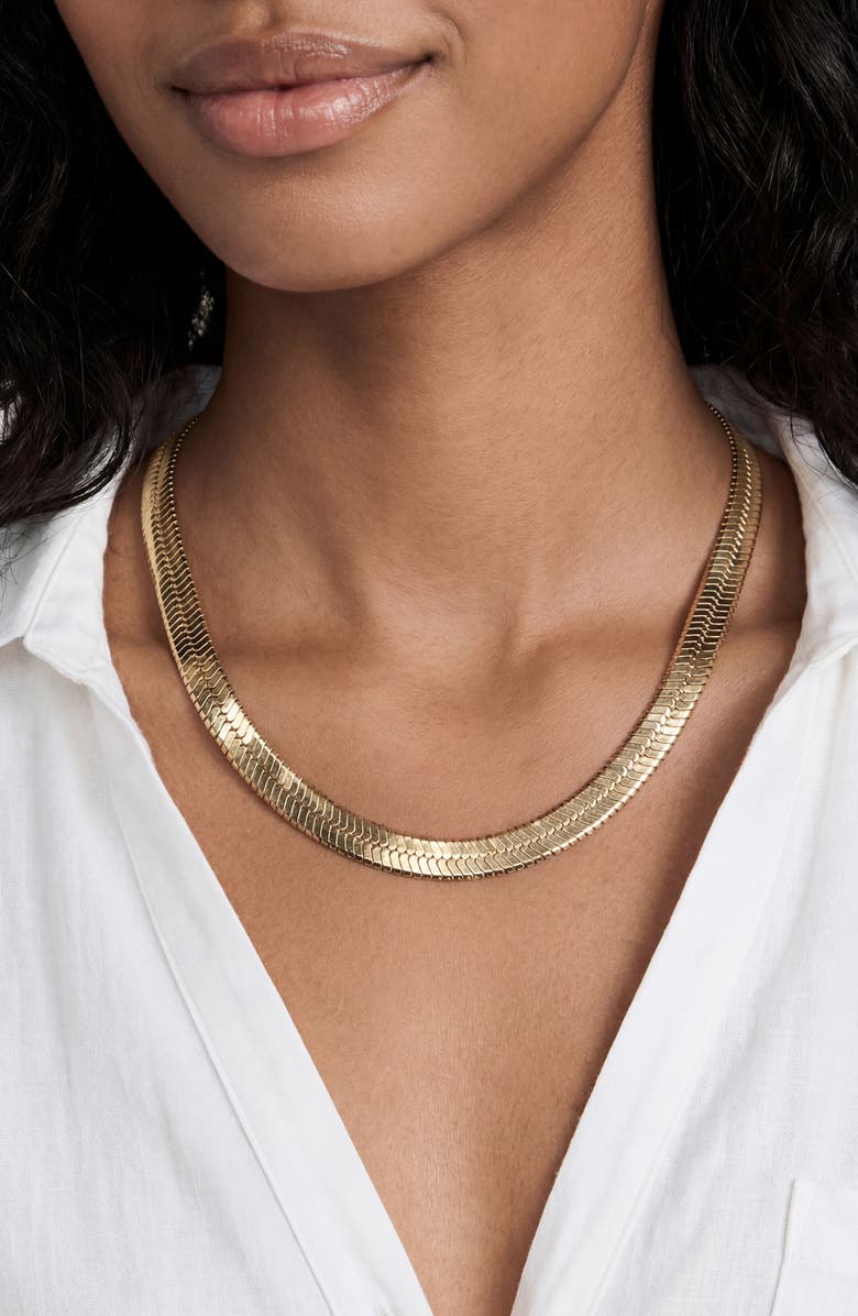 Ettika Snake Chain Necklace, Alternate, color, Gold