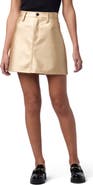 Joe's Metallic Faux Leather Miniskirt