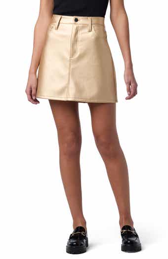Joe's Metallic Faux Leather Miniskirt