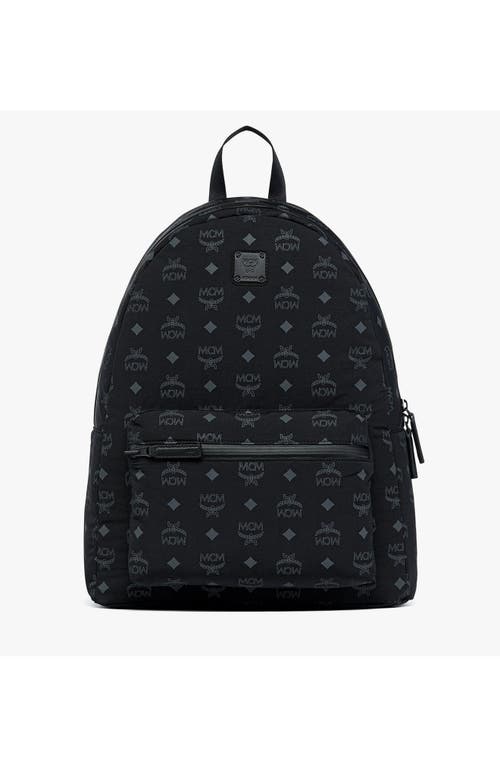 Mcm Stark Packable Backpack In Monogram Nylon In Black