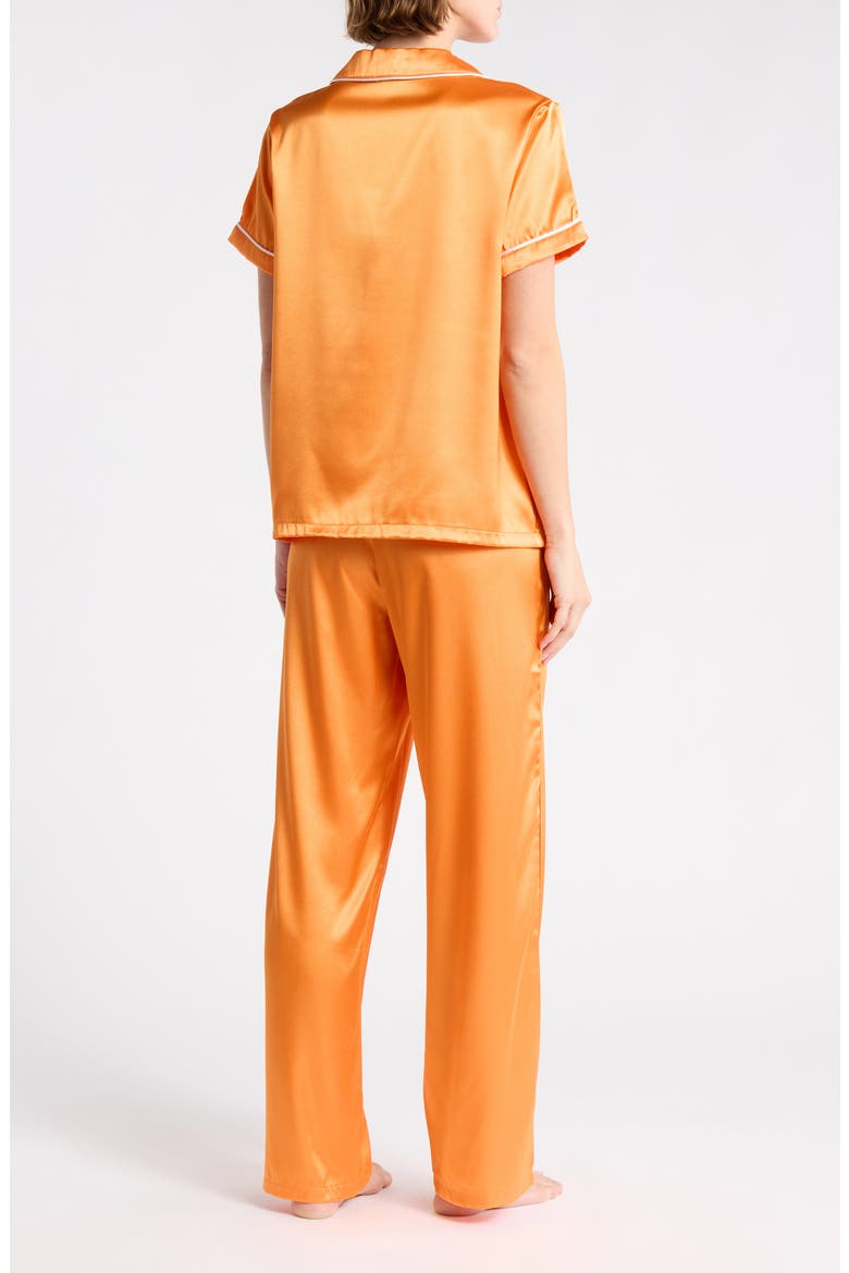 Ginnie Satin Pajamas, Alternate, color, TURMERIC