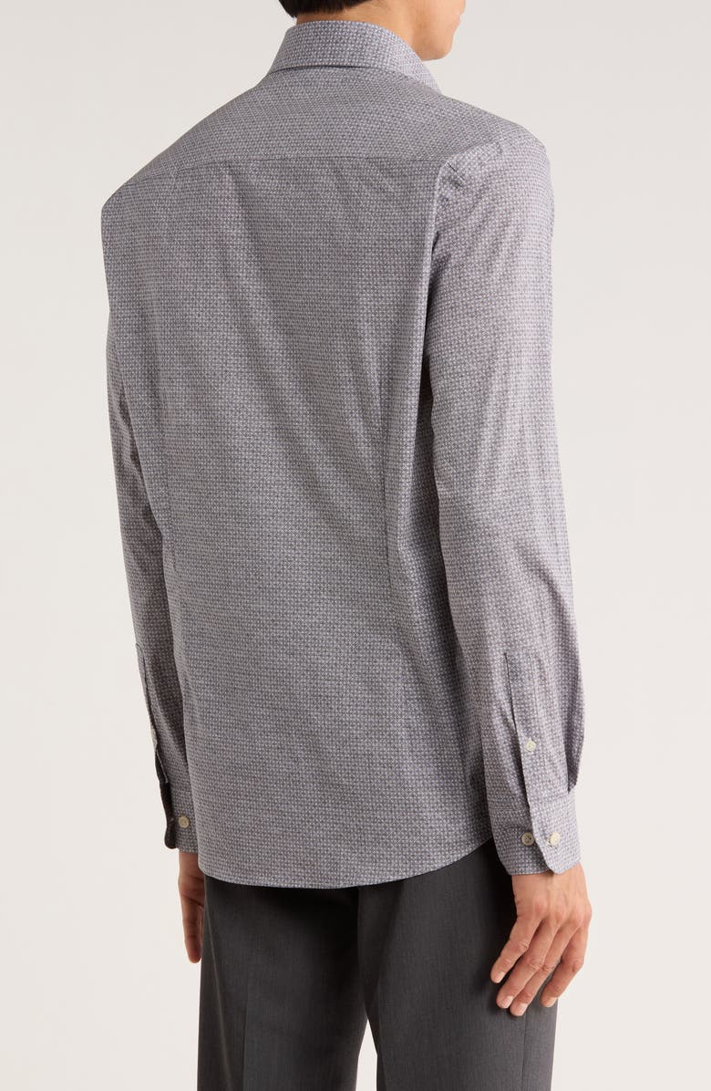 Jack Victor Bruce Stretch Cotton Dress Shirt, Alternate, color, Grey