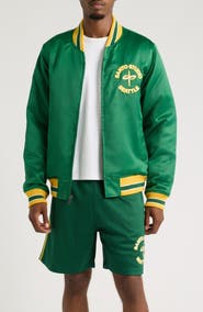 SANTO STUDIO Seattle Satin Bomber Jacket