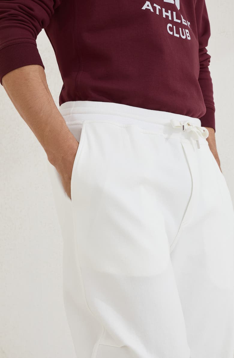 Brunello Cucinelli French terry trousers, Alternate, color, Off-White
