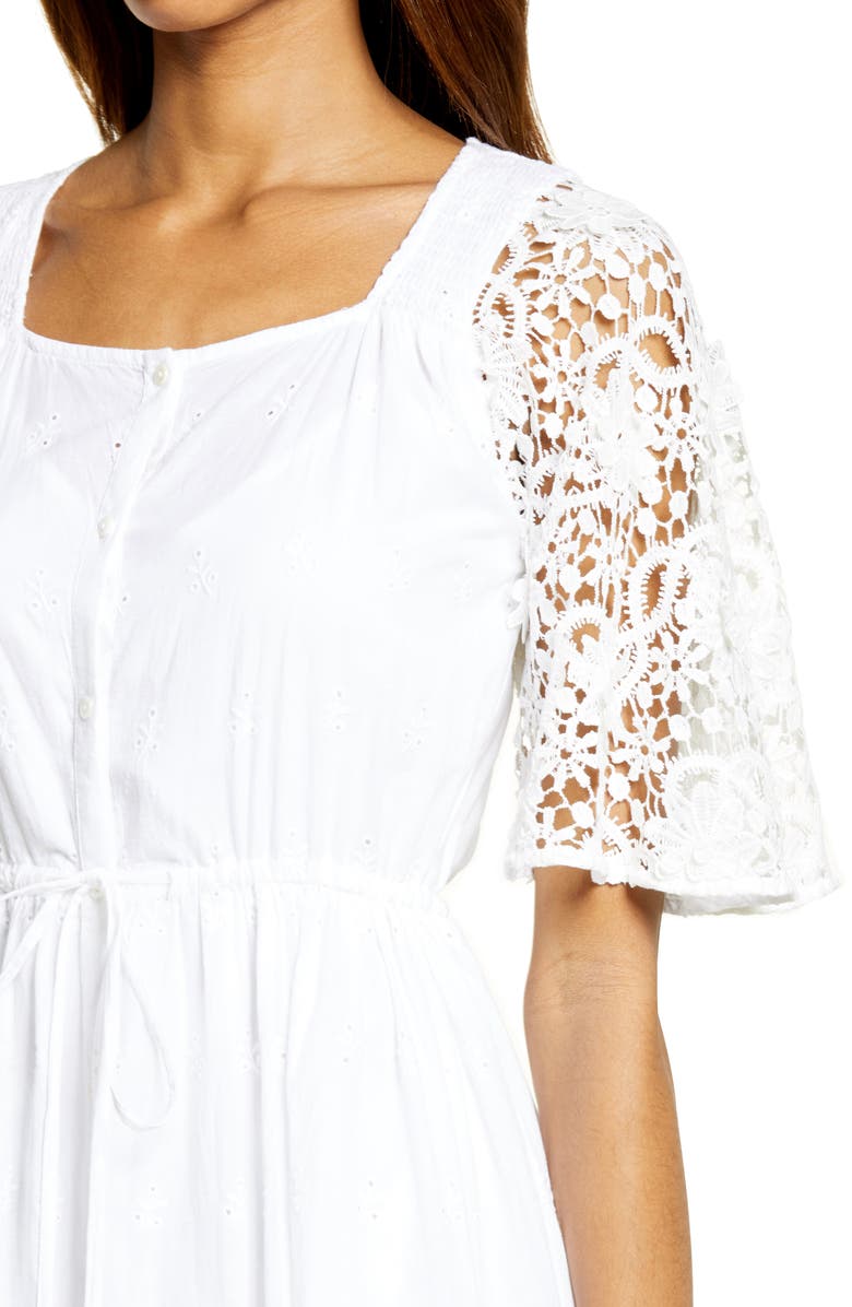 French Connection Cecily Broderie Anglaise Maxi Dress, Alternate, color,