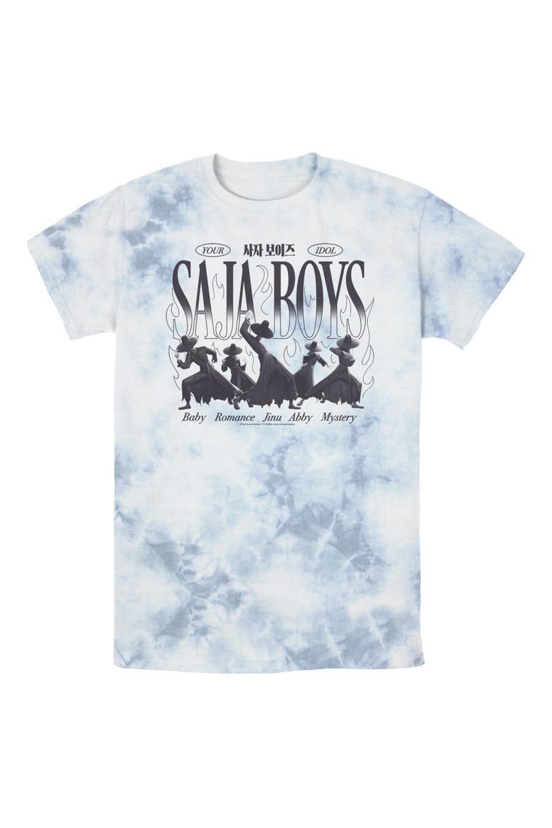 Mens KPop Demon Hunters Your Saja Boys Idols T Shirt, Main, color, White/Blue