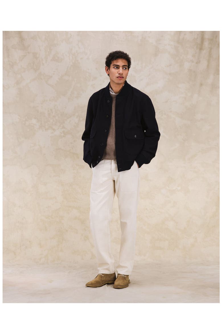 Cruiser Wool Bomber Jacket, Alternate, color, Blue