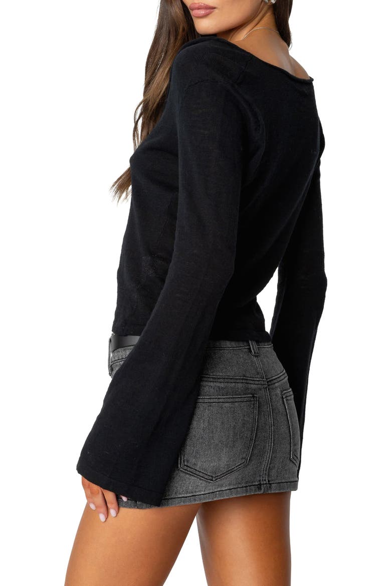Amira Cowl Neck Sweater, Alternate, color, BLACK